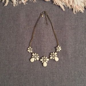 JCREW statement necklace in white
